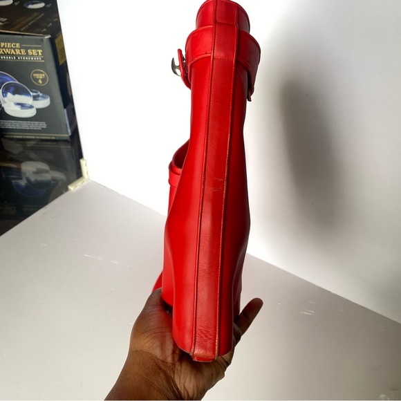 Givenchy Red Ankle Shark Boots - Size 41 - Old Style - Picture 13 of 16